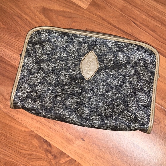 Vintage Authentic YSL Giraffe Print Clutch - Picture 1 of 16